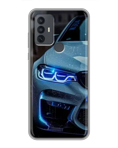 Чохол для TCL 30E з картинкою «Погляд BMW з синіми фарами» Чохол для TCL 30E з картинкою «Погляд BMW з синіми фарами»