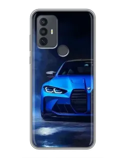 Чохол для TCL 30E з картинкою «Блакитна BMW M4»