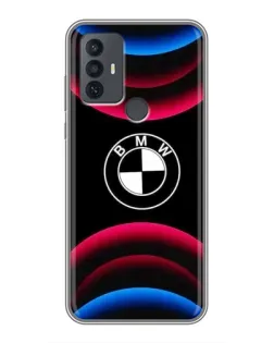 Чохол для TCL 30E з картинкою «Логотип BMW та неонові дуги»