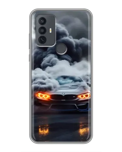 Чохол для TCL 30E з картинкою «BMW у диму» Чохол для TCL 30E з картинкою «BMW у диму»