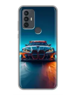 Чехол для TCL 30E с картинкой «BMW — огни неона» Чехол для TCL 30E с картинкой «BMW — огни неона»