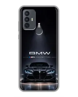 Чехол для TCL 30E с картинкой «BMW сквозь ночной город» Чехол для TCL 30E с картинкой «BMW сквозь ночной город»