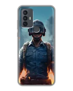 Чехол для TCL 30E с картинкой «PUBG — реалистичный герой»