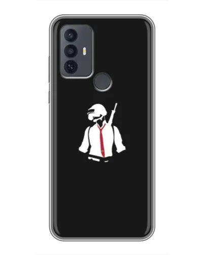 Чехол для TCL 30E с картинкой «PUBG — силуэт воина» Чехол для TCL 30E с картинкой «PUBG — силуэт воина»