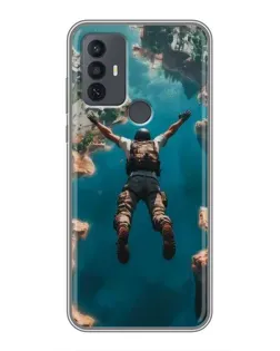 Чехол для TCL 30E с картинкой «PUBG — свободное падение»