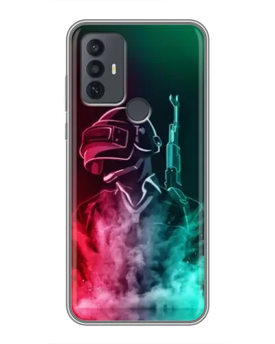 Чехол для TCL 30E с картинкой «PUBG — огненный воин» Чехол для TCL 30E с картинкой «PUBG — огненный воин»