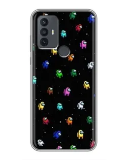 Чехол для TCL 30E с картинкой «Экипаж Among Us»