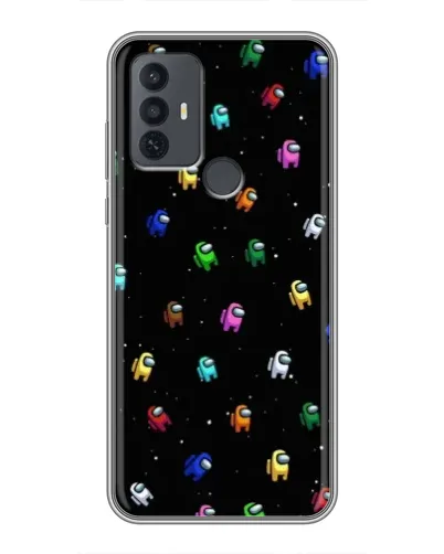 Чехол для TCL 30E с картинкой «Экипаж Among Us»