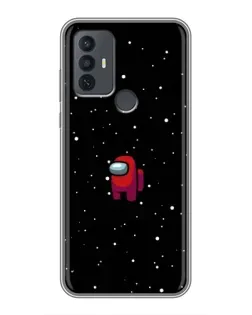 Чехол для TCL 30E с картинкой «Красный Among Us»