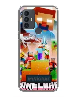 Чехол для TCL 30E с картинкой «Minecraft герои игры»
