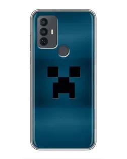 Чехол для TCL 30E с картинкой «Крипер текстура»