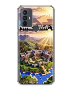 Чехол для TCL 30E с картинкой «Minecraft панорама»