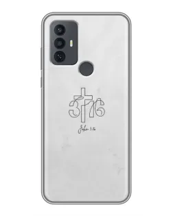 Чехол для TCL 30E с картинкой «Иоанна 3:16 Крест» Чехол для TCL 30E с картинкой «Иоанна 3:16 Крест»