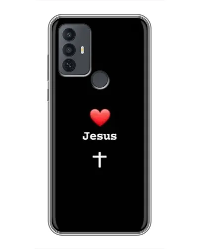 Чехол для TCL 30E с картинкой «Сердце - Jesus»