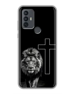 Чехол для TCL 30E с картинкой «Лев и Крест» Чехол для TCL 30E с картинкой «Лев и Крест»