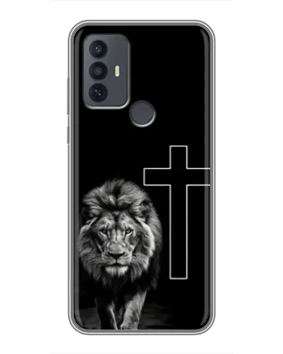 Чехол для TCL 30E с картинкой «Лев и Крест»