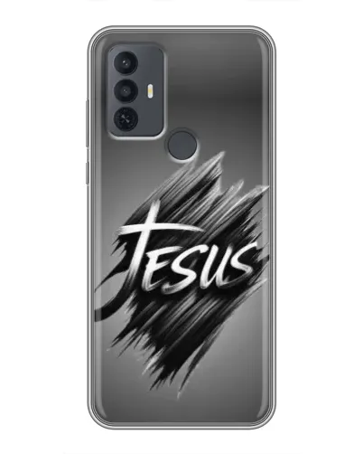 Чехол для TCL 30E с картинкой «Надпись Jesus Graffiti»