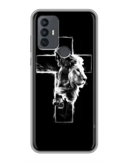 Чехол для TCL 30E с картинкой «Сияющий крест Jesus»