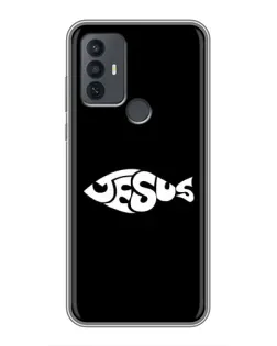 Чехол для TCL 30E с картинкой «Рыба Jesus»