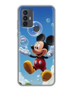 Чохол для TCL 30E з картинкою «Mickey та мильні бульбашки»