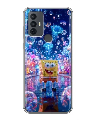Чехол для TCL 30E с картинкой «Неоновый океан»