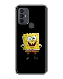 Чехол для TCL 30E с картинкой «Классический Губка Боб»