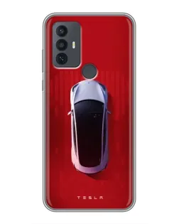 Чохол для TCL 30E з картинкою «Tesla Top View»