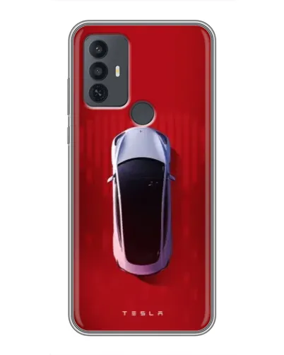 Чохол для TCL 30E з картинкою «Tesla Top View»