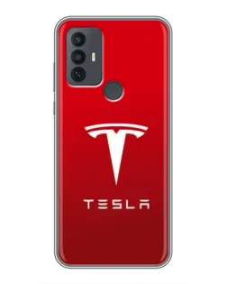 Чохол для TCL 30E з картинкою «Tesla Red Classic»