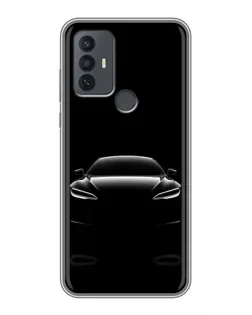 Чохол для TCL 30E з картинкою «Силует Tesla Night»