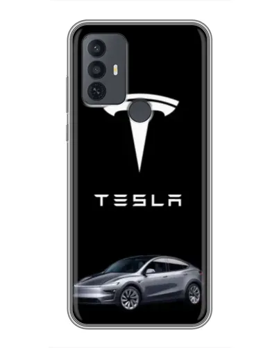 Чохол для TCL 30E з картинкою «Tesla Model Y»