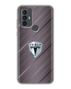 Чохол для TCL 30E з картинкою «Металева текстура Tesla»