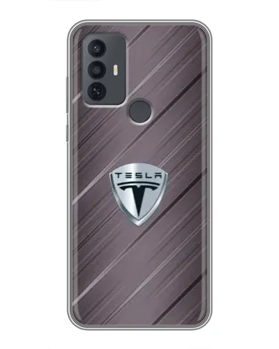 Чохол для TCL 30E з картинкою «Металева текстура Tesla»