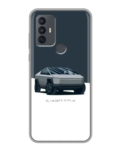 Чохол для TCL 30E з картинкою «Сріблястий Cybertruck Tesla»