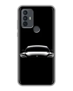 Чохол для TCL 30E з картинкою «Фари Tesla Night»