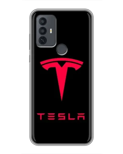 Чохол для TCL 30E з картинкою «Tesla Red Logo»