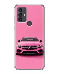 Чехол для TCL 30E с картинкой «Розовый Mercedes AMG»
