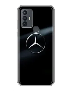 Чехол для TCL 30E с картинкой «Mercedes на металле»