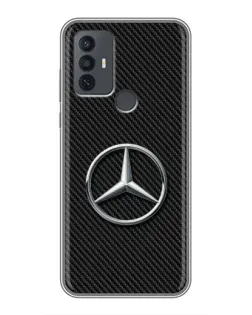 Чехол для TCL 30E с картинкой «Карбоновый Mercedes стиль»