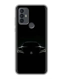 Чехол для TCL 30E с картинкой «Mercedes — силуэт авто»