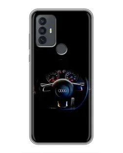 Чохол для TCL 30E з картинкою «Салон Audi — кермо»