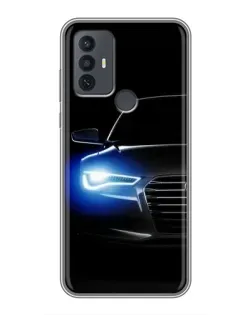 Чохол для TCL 30E з картинкою «Неоновий погляд Audi»