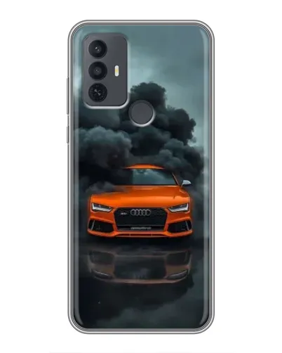 Чохол для TCL 30E з картинкою «Audi у хмарах диму»