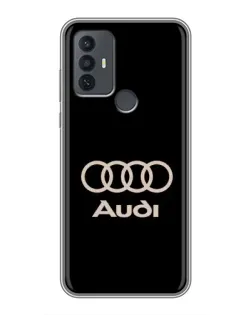 Чохол для TCL 30E з картинкою «Audi — золотий логотип»