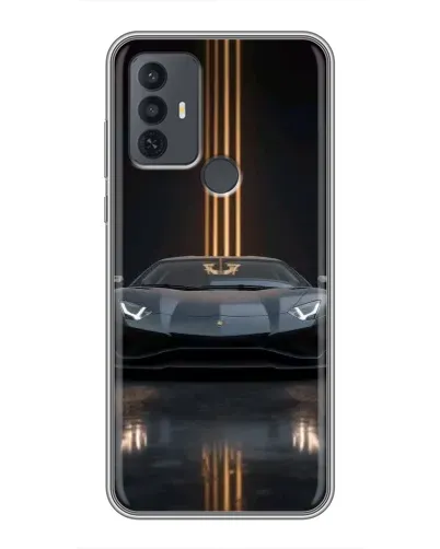 Чохол для TCL 30E з картинкою «Lamborghini золоті лінії»