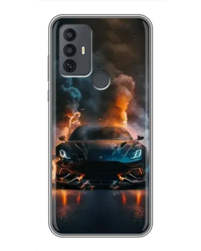 Чохол для TCL 30E з картинкою «Lamborghini димна естетика»