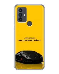 Чохол для TCL 30E з картинкою «Lamborghini Huracan чорний»