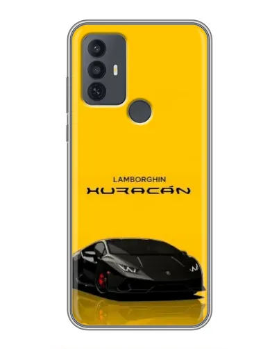 Чохол для TCL 30E з картинкою «Lamborghini Huracan чорний»