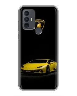 Чохол для TCL 30E з картинкою «Lamborghini жовтий акцент»