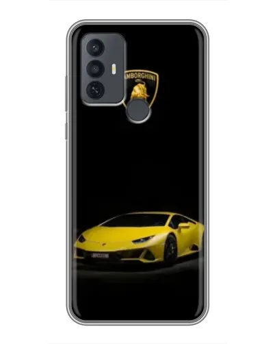 Чохол для TCL 30E з картинкою «Lamborghini жовтий акцент»